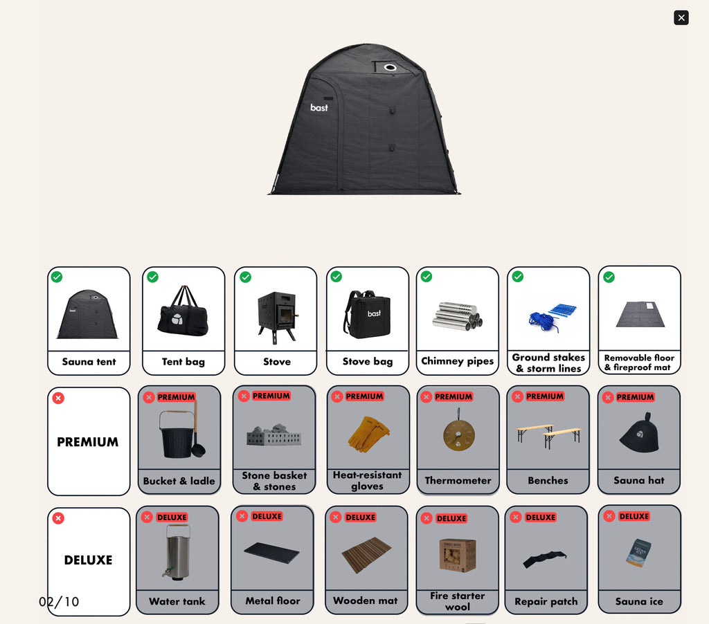 Löv Sauna Tent Kit — Basic