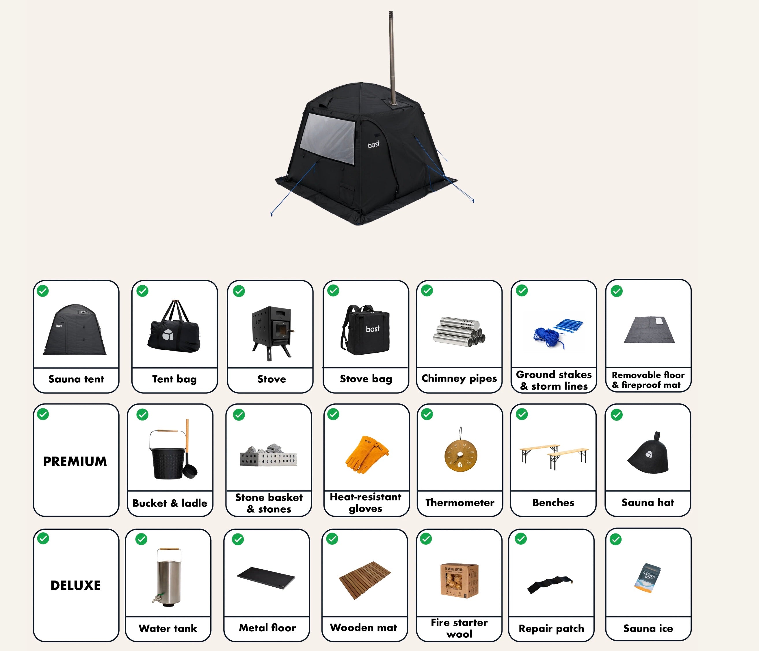 Löv Sauna Tent Kit — Deluxe